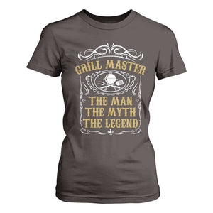 BBQ Grilling Pitmaster T Shirt For Women Grill Master The Man The Myth The Legend TS09 Dark Chocolate Print Your Wear