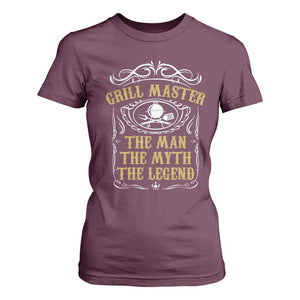 BBQ Grilling Pitmaster T Shirt For Women Grill Master The Man The Myth The Legend TS09 Maroon Print Your Wear