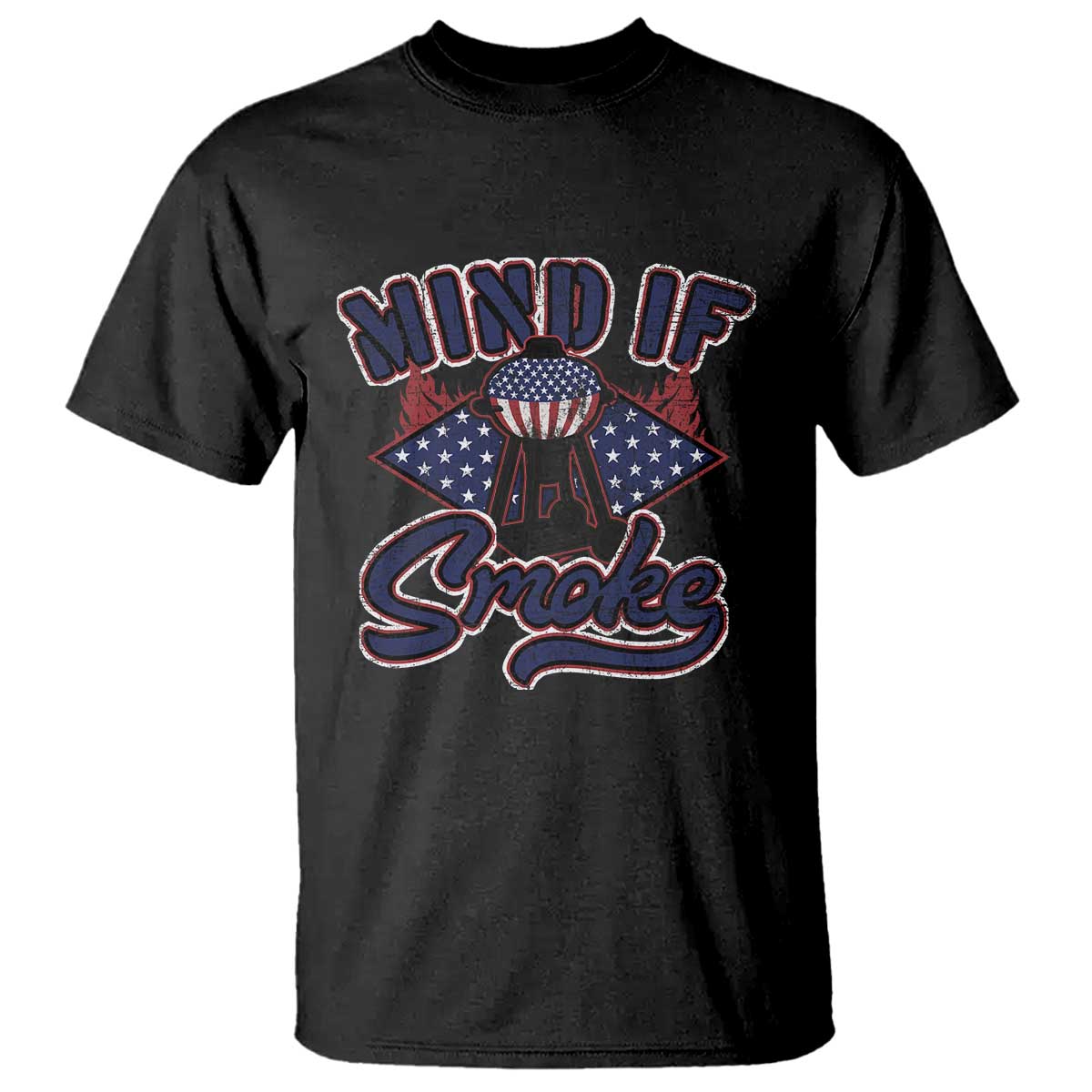 Funny BBQ Grilling T Shirt Mind If I Smoke Smoker TS09 Black Print Your Wear