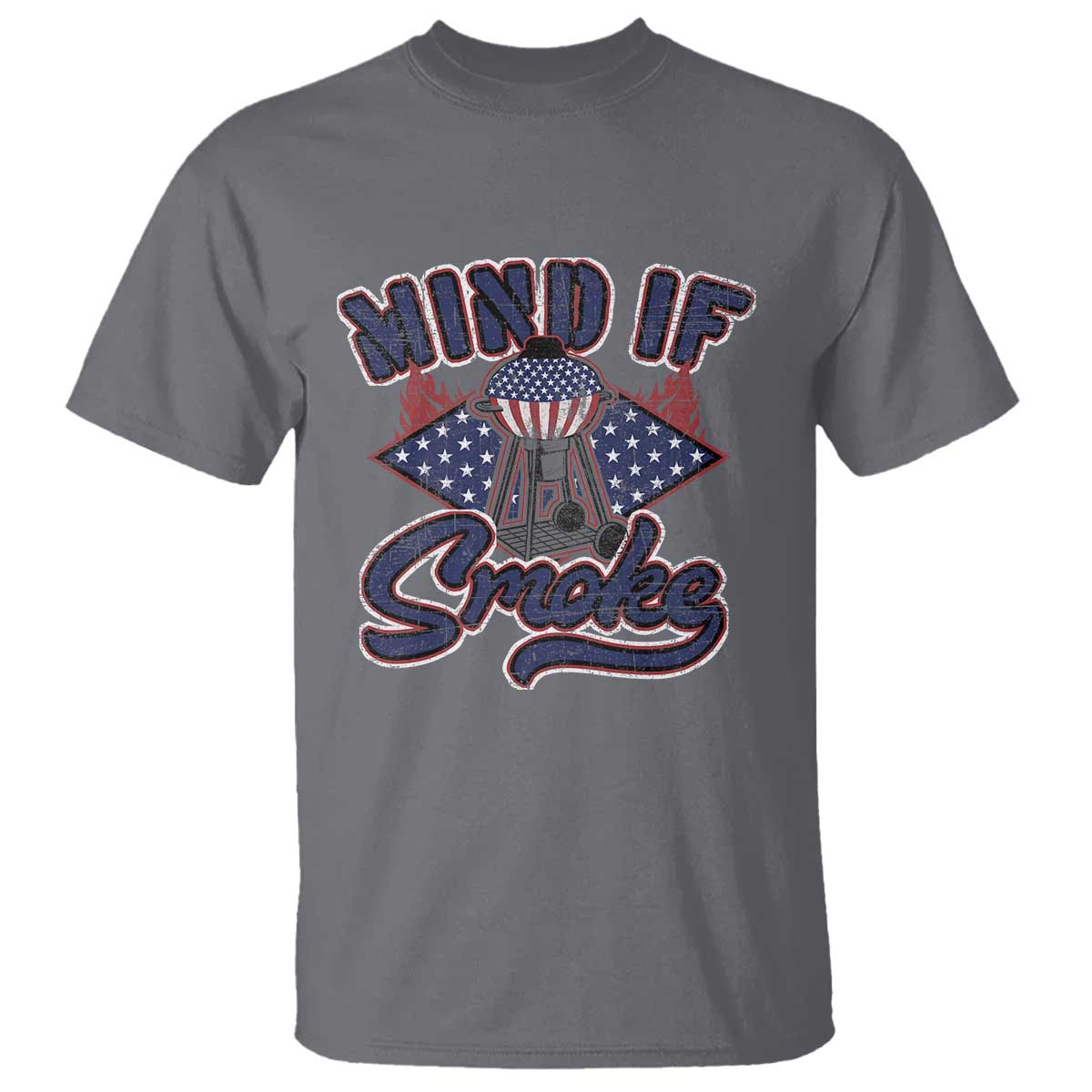 Funny BBQ Grilling T Shirt Mind If I Smoke Smoker TS09 Charcoal Print Your Wear