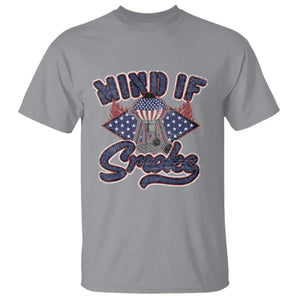 Funny BBQ Grilling T Shirt Mind If I Smoke Smoker TS09 Sport Gray Print Your Wear