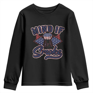 Funny BBQ Grilling Youth Sweatshirt Mind If I Smoke Smoker TS09 Black Print Your Wear
