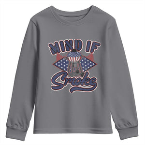 Funny BBQ Grilling Youth Sweatshirt Mind If I Smoke Smoker TS09 Charcoal Print Your Wear