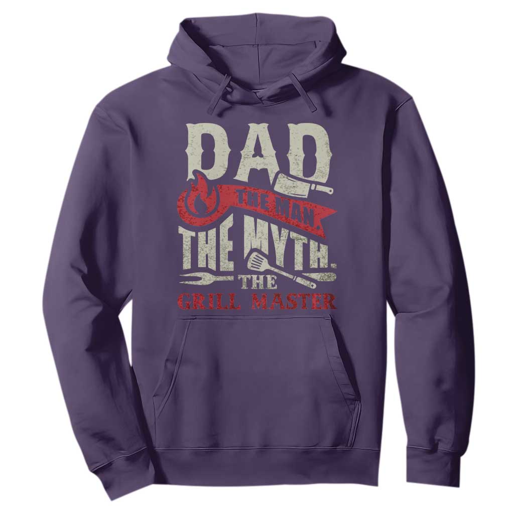 Funny BBQ Grilling Pitmaster Hoodie Dad The Man The Myth The Grill Master TS09 Purple Print Your Wear