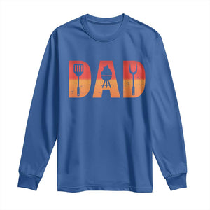 Funny BBQ Grill Dad Long Sleeve Shirt TS09 Royal Blue Print Your Wear