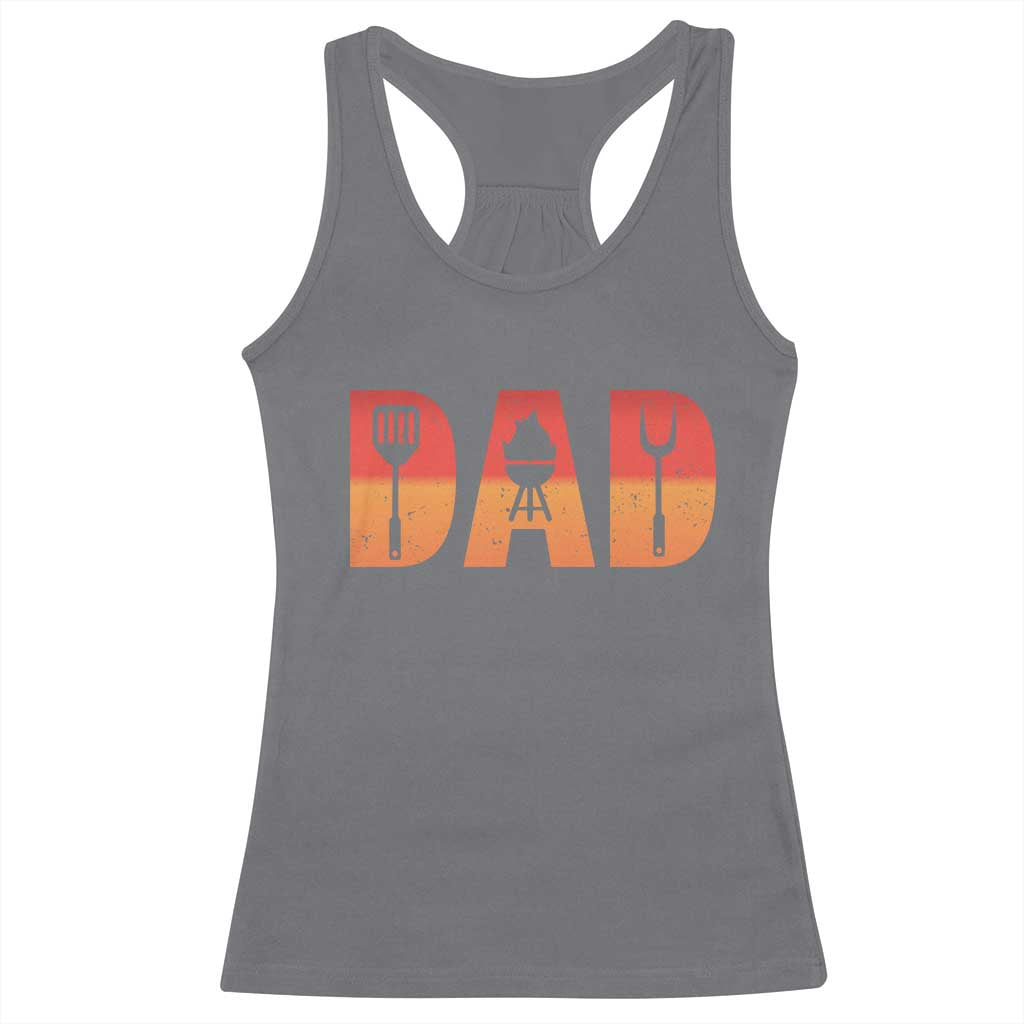 Funny BBQ Grill Dad Racerback Tank Top TS09 Charcoal Print Your Wear