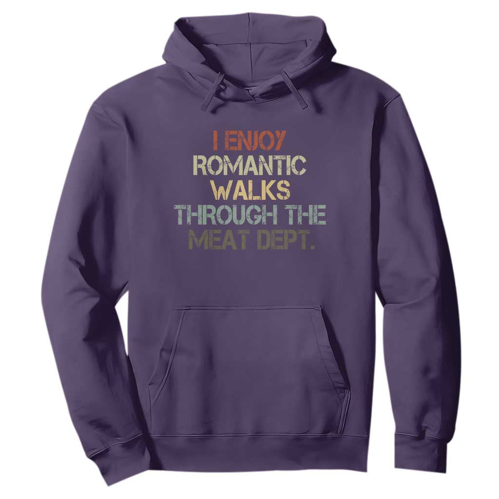 Funny BBQ Grilling Hoodie I Enjoy Romantic Walks Through The Meat Dept TS09 Purple Print Your Wear