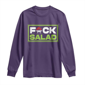 Funny BBQ Lover Long Sleeve Shirt Fxxk Salad Anti Vegan Jokes TS09 Purple Print Your Wear