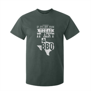 Texas BBQ Lover T Shirt For Kid If It's Not From Texas It Ain't BBQ TS09 Dark Forest Green Print Your Wear