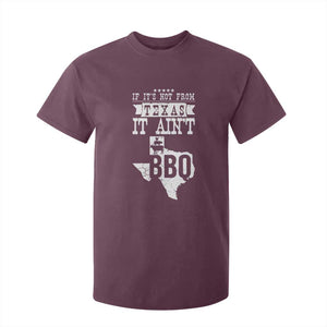 Texas BBQ Lover T Shirt For Kid If It's Not From Texas It Ain't BBQ TS09 Maroon Print Your Wear