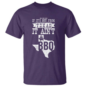 Texas BBQ Lover T Shirt If It's Not From Texas It Ain't BBQ TS09 Purple Print Your Wear