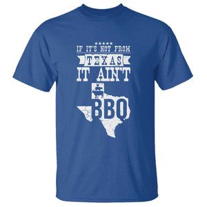 Texas BBQ Lover T Shirt If It's Not From Texas It Ain't BBQ TS09 Royal Blue Print Your Wear