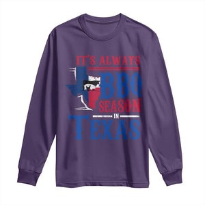 Texas BBQ Lover Long Sleeve Shirt It's Always BBQ Season In Texas TS09 Purple Print Your Wear