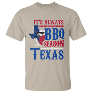 Texas BBQ Lover T Shirt It's Always BBQ Season In Texas TS09 Sand Print Your Wear