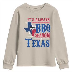 Texas BBQ Lover Youth Sweatshirt It's Always BBQ Season In Texas TS09 Sand Print Your Wear