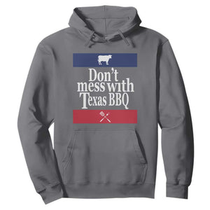 Don't Mess With Texas BBQ Hoodie TS09 Charcoal Print Your Wear