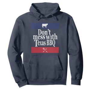 Don't Mess With Texas BBQ Hoodie TS09 Navy Print Your Wear