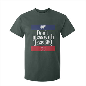 Don't Mess With Texas BBQ T Shirt For Kid TS09 Dark Forest Green Print Your Wear