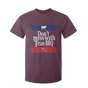 Don't Mess With Texas BBQ T Shirt For Kid TS09 Maroon Print Your Wear