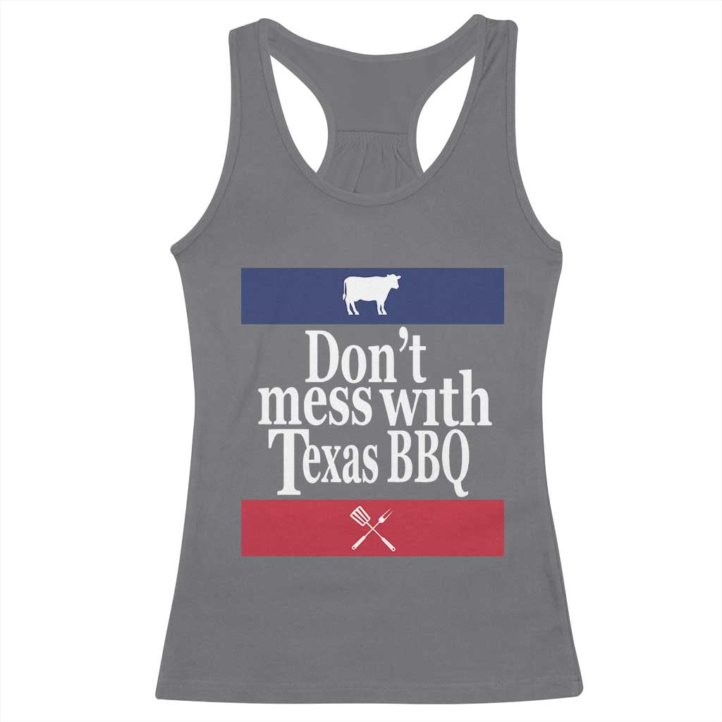 Don't Mess With Texas BBQ Racerback Tank Top TS09 Charcoal Print Your Wear