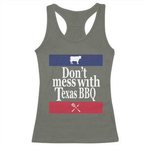 Don't Mess With Texas BBQ Racerback Tank Top TS09 Military Green Print Your Wear