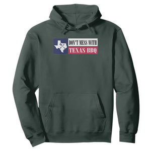 Don't Mess With Texas BBQ Hoodie Texan Flag Grilling Pitmaster TS09 Dark Forest Green Print Your Wear