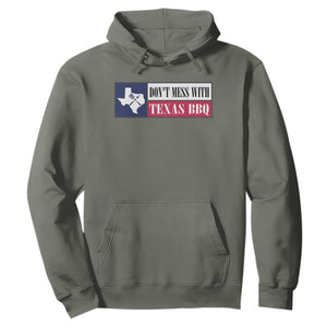 Don't Mess With Texas BBQ Hoodie Texan Flag Grilling Pitmaster TS09 Military Green Print Your Wear