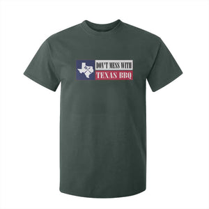 Don't Mess With Texas BBQ T Shirt For Kid Texan Flag Grilling Pitmaster TS09 Dark Forest Green Print Your Wear