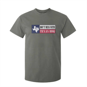 Don't Mess With Texas BBQ T Shirt For Kid Texan Flag Grilling Pitmaster TS09 Military Green Print Your Wear