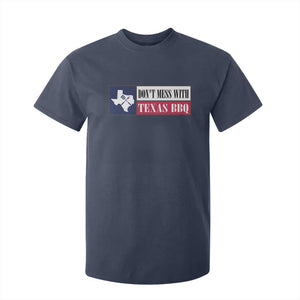 Don't Mess With Texas BBQ T Shirt For Kid Texan Flag Grilling Pitmaster TS09 Navy Print Your Wear