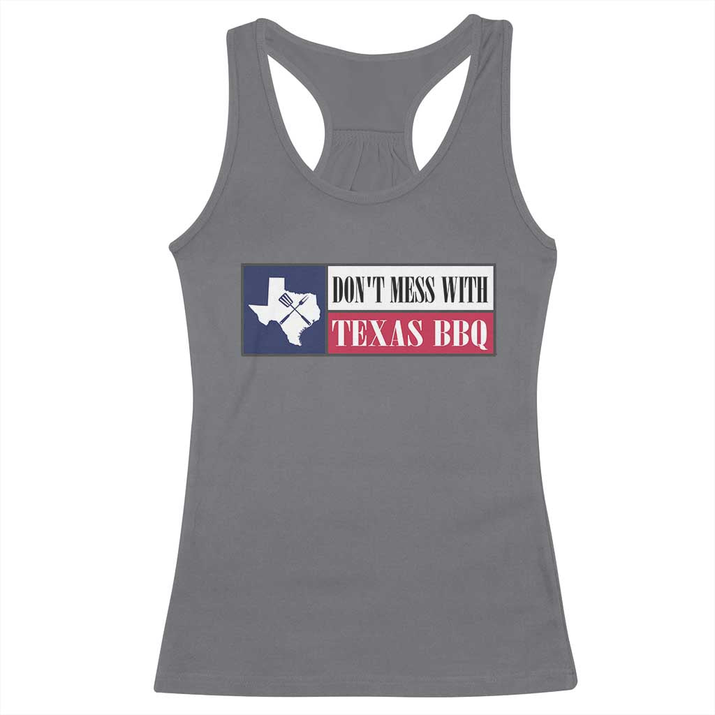 Don't Mess With Texas BBQ Racerback Tank Top Texan Flag Grilling Pitmaster TS09 Charcoal Print Your Wear
