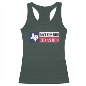 Don't Mess With Texas BBQ Racerback Tank Top Texan Flag Grilling Pitmaster TS09 Dark Forest Green Print Your Wear