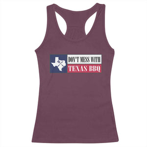 Don't Mess With Texas BBQ Racerback Tank Top Texan Flag Grilling Pitmaster TS09 Maroon Print Your Wear