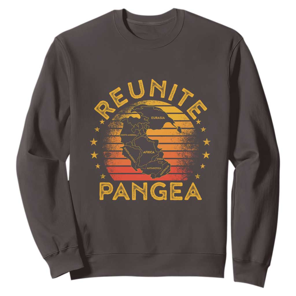Funny Geologist Reunite Pangaea Sweatshirt TS09 Dark Chocolate Print Your Wear