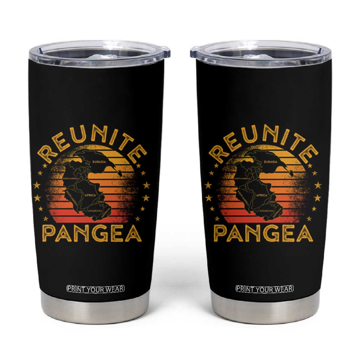 Funny Geologist Reunite Pangaea Tumbler Cup TS09 Black Print Your Wear