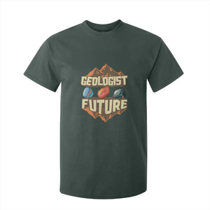Future Geologist T Shirt For Kid Geology Student Earth Science TS09 Dark Forest Green Print Your Wear