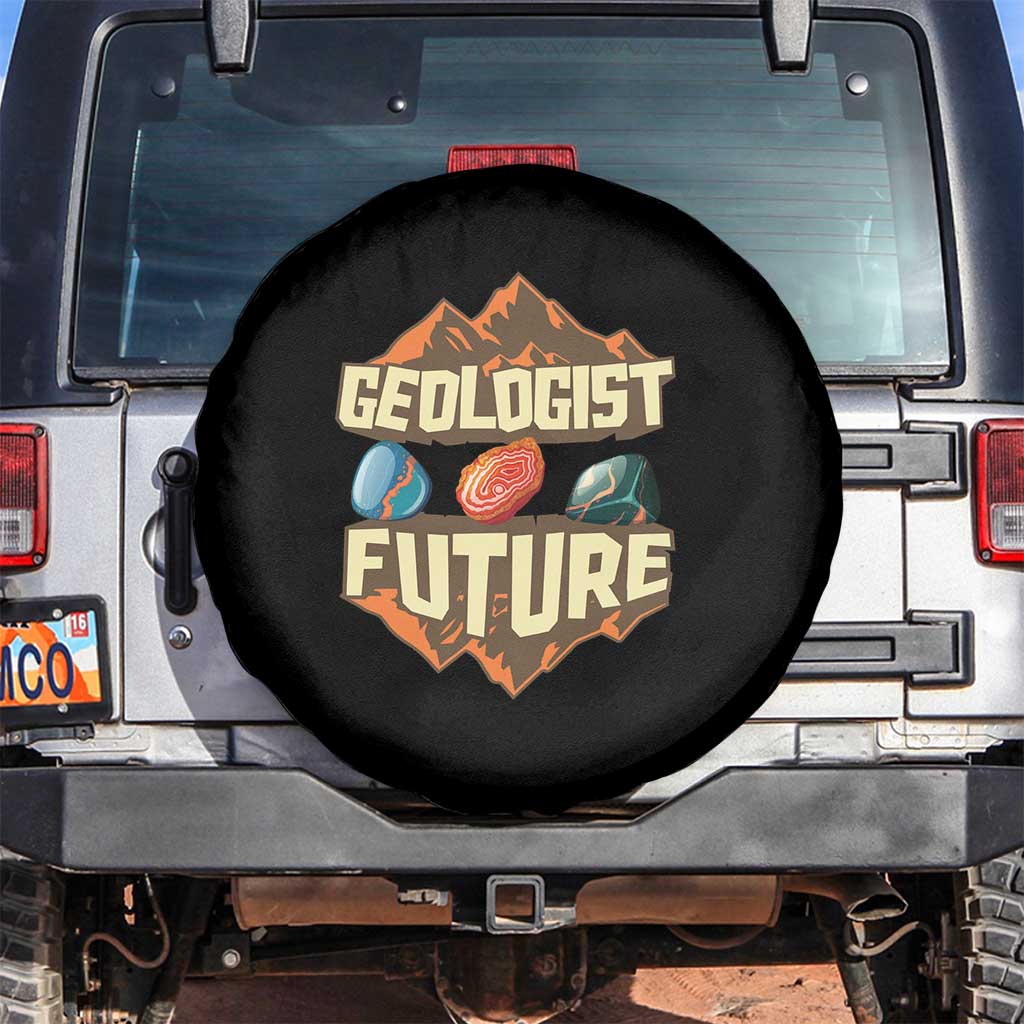 Future Geologist Spare Tire Cover Geology Student Earth Science TS09 No hole Black Print Your Wear