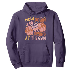 Gymer Hoodie Down Bad Crying At The Gym Groovy Bow Coquette TS09 Purple Print Your Wear