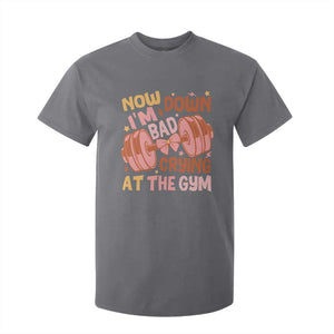 Gymer T Shirt For Kid Down Bad Crying At The Gym Groovy Bow Coquette TS09 Charcoal Print Your Wear