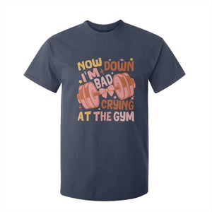 Gymer T Shirt For Kid Down Bad Crying At The Gym Groovy Bow Coquette TS09 Navy Print Your Wear