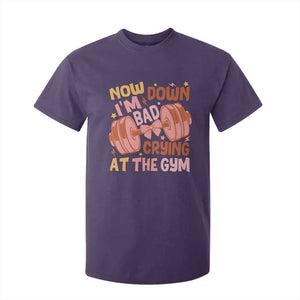 Gymer T Shirt For Kid Down Bad Crying At The Gym Groovy Bow Coquette TS09 Purple Print Your Wear