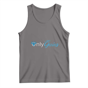 Funny Gymer Tank Top Only Gains Fitness TS09 Deep Heather Print Your Wear