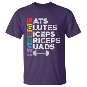 LGBTQ Gymer T Shirt Lats Glutes Biceps Triceps Quads TS09 Purple Print Your Wear