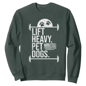 Gymer Dog Lover Sweatshirt Lift Heavy Pet Dogs TS09 Dark Forest Green Print Your Wear