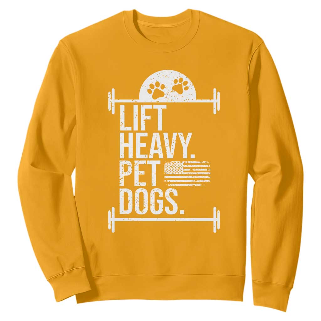 Gymer Dog Lover Sweatshirt Lift Heavy Pet Dogs TS09 Gold Print Your Wear