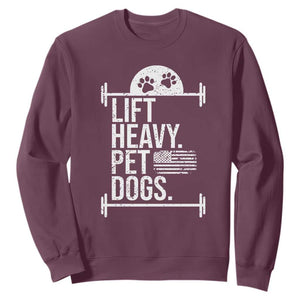 Gymer Dog Lover Sweatshirt Lift Heavy Pet Dogs TS09 Maroon Print Your Wear