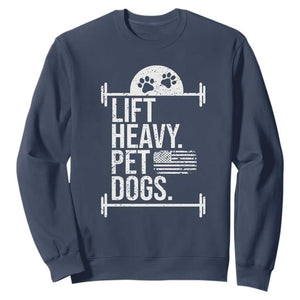 Gymer Dog Lover Sweatshirt Lift Heavy Pet Dogs TS09 Navy Print Your Wear