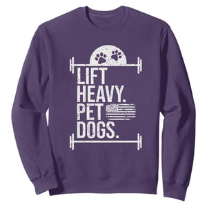 Gymer Dog Lover Sweatshirt Lift Heavy Pet Dogs TS09 Purple Print Your Wear