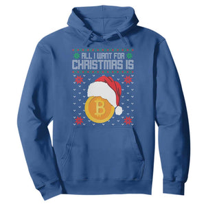 Funny All I Want For Christmas Is Bitcoin Hoodie TS09 Royal Blue Print Your Wear