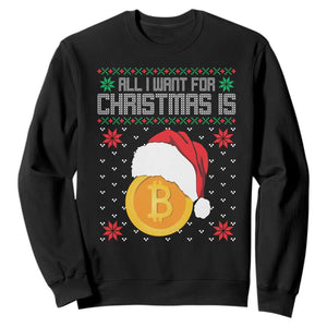 Funny All I Want For Christmas Is Bitcoin Sweatshirt TS09 Black Print Your Wear